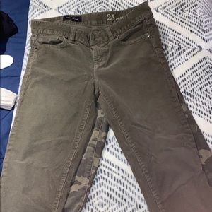 J crew corduroy olive green skinny pants